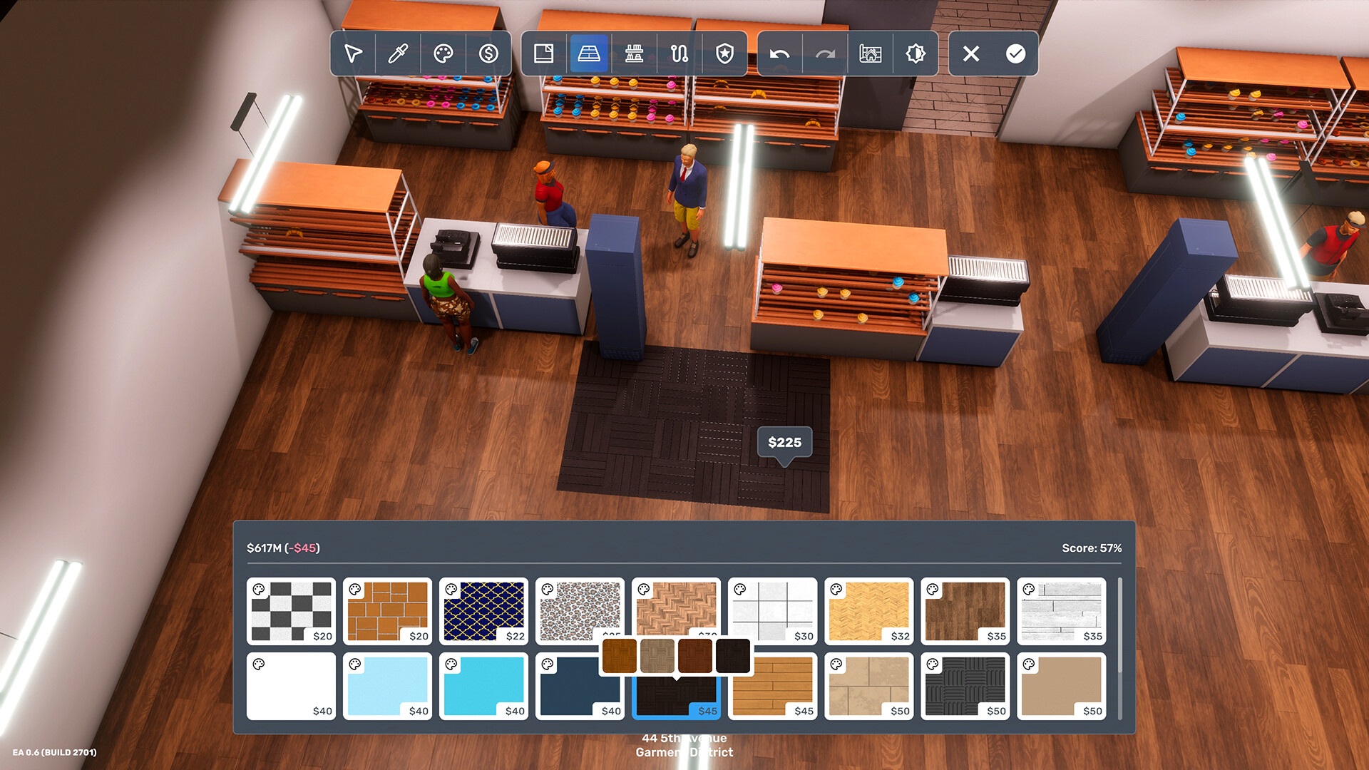 Big Ambitions Jewelry Store showcase and security guard system